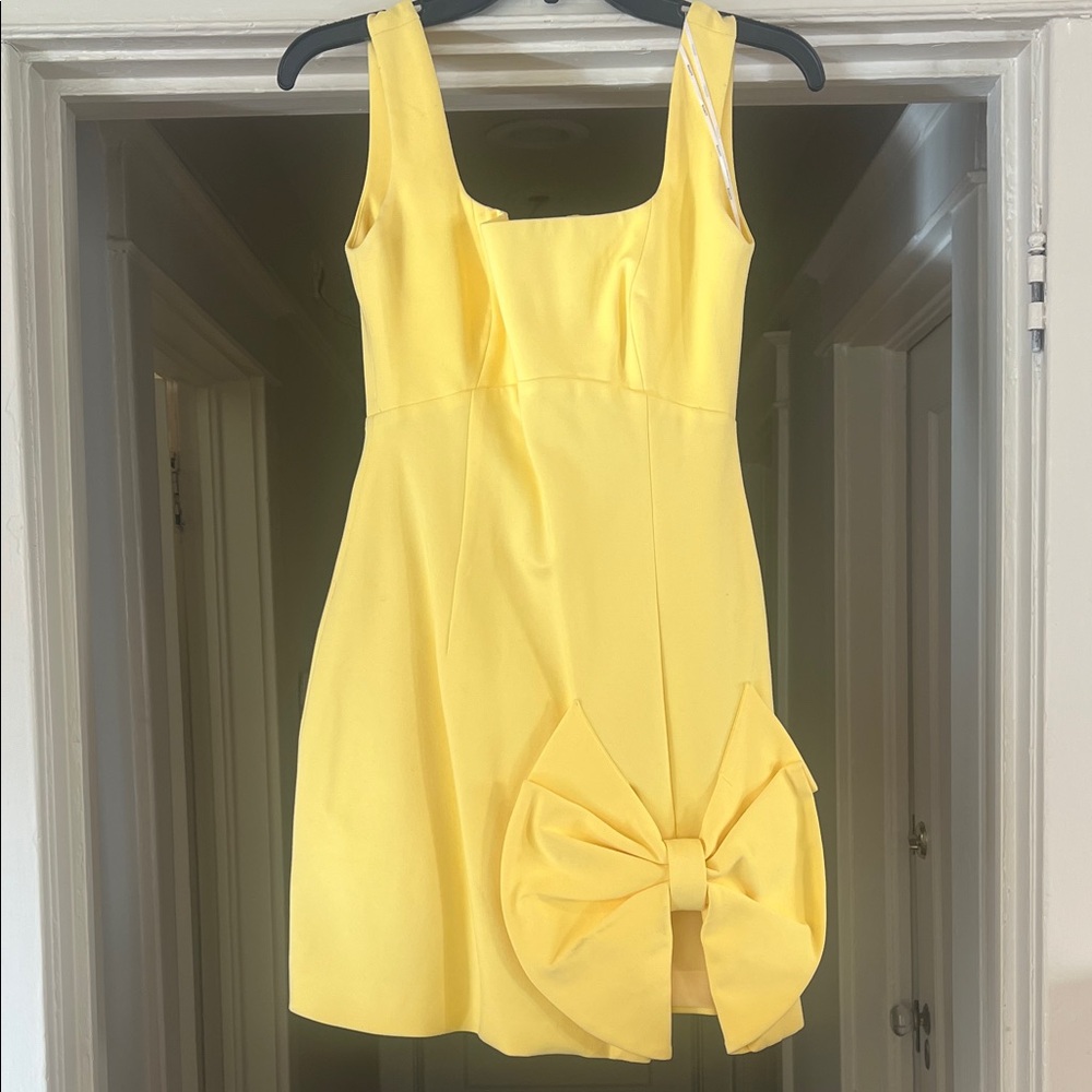 Elliatt Sunny Yellow Mini Dress with Bow